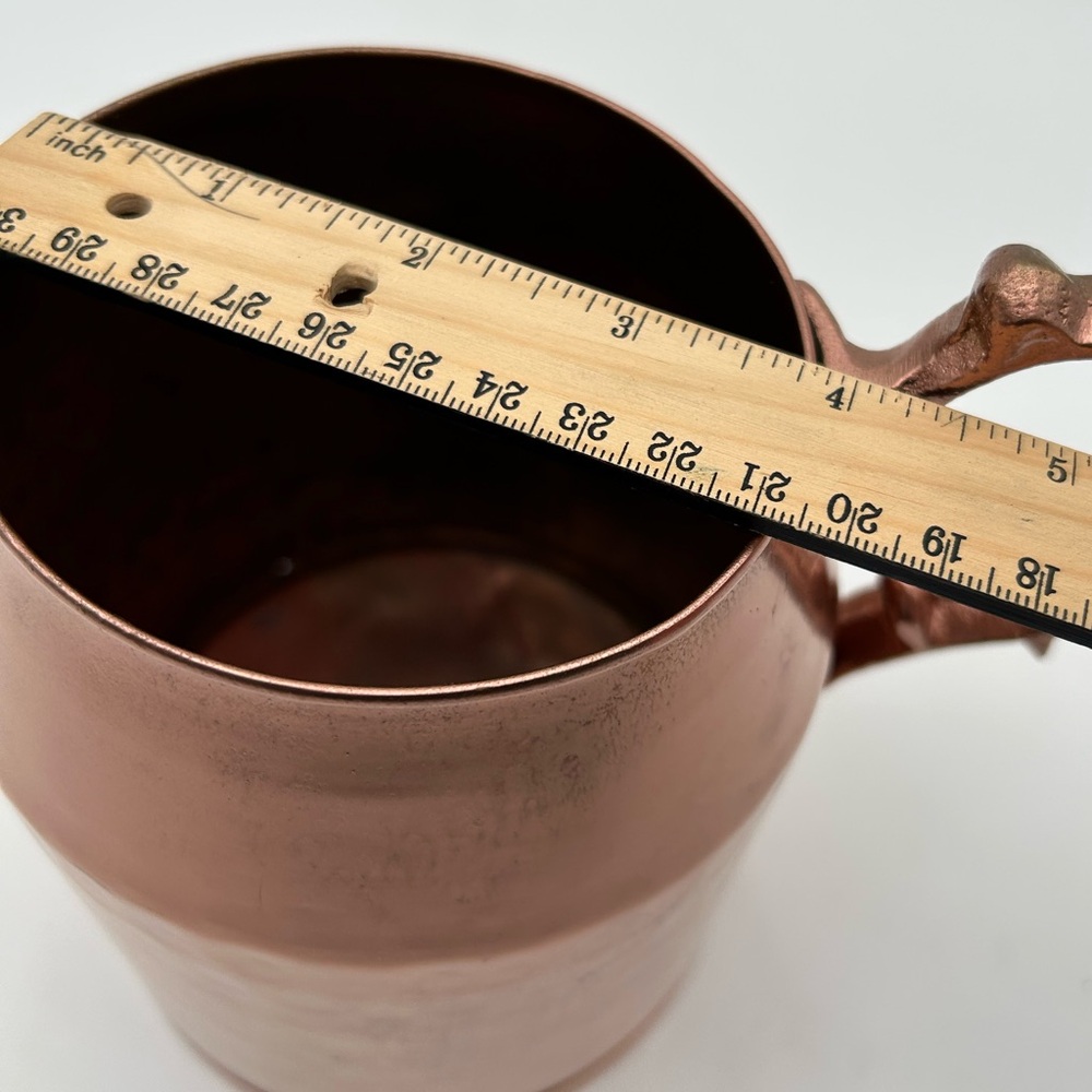 Copper Pitcher with Handle - Picture 8 of 9